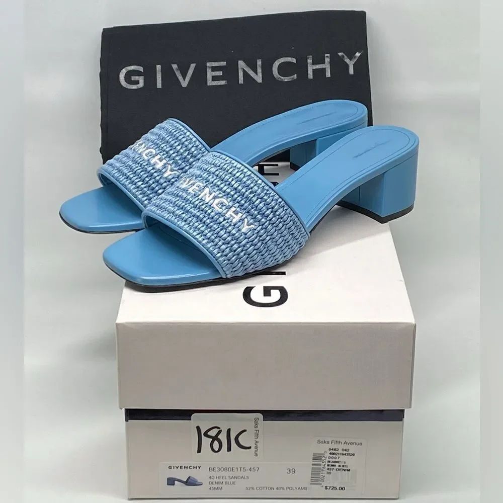 Givenchy Logo Raffia Slide Sandals size 39 - Picture 13 of 16